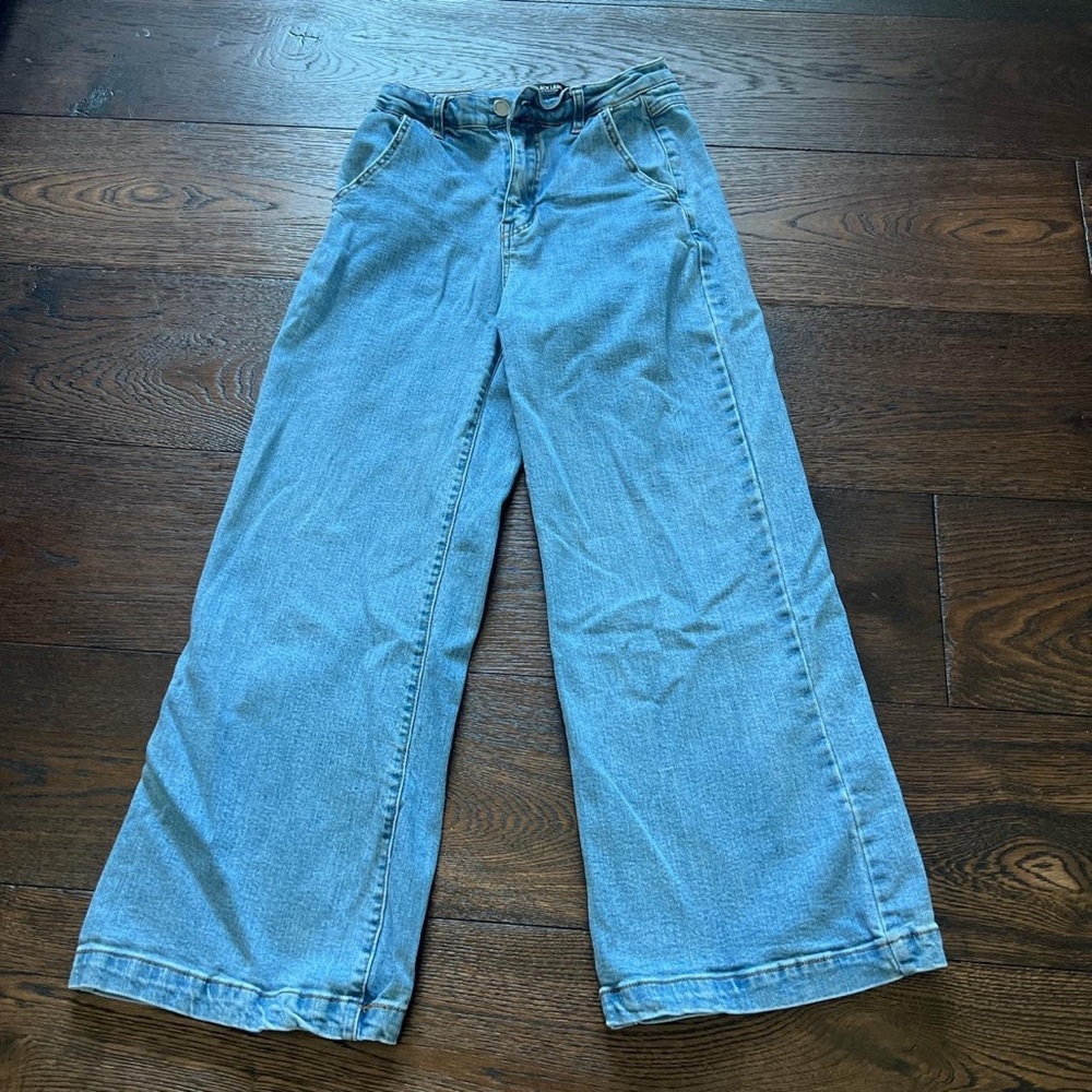 Wide Leg Blue Jeans